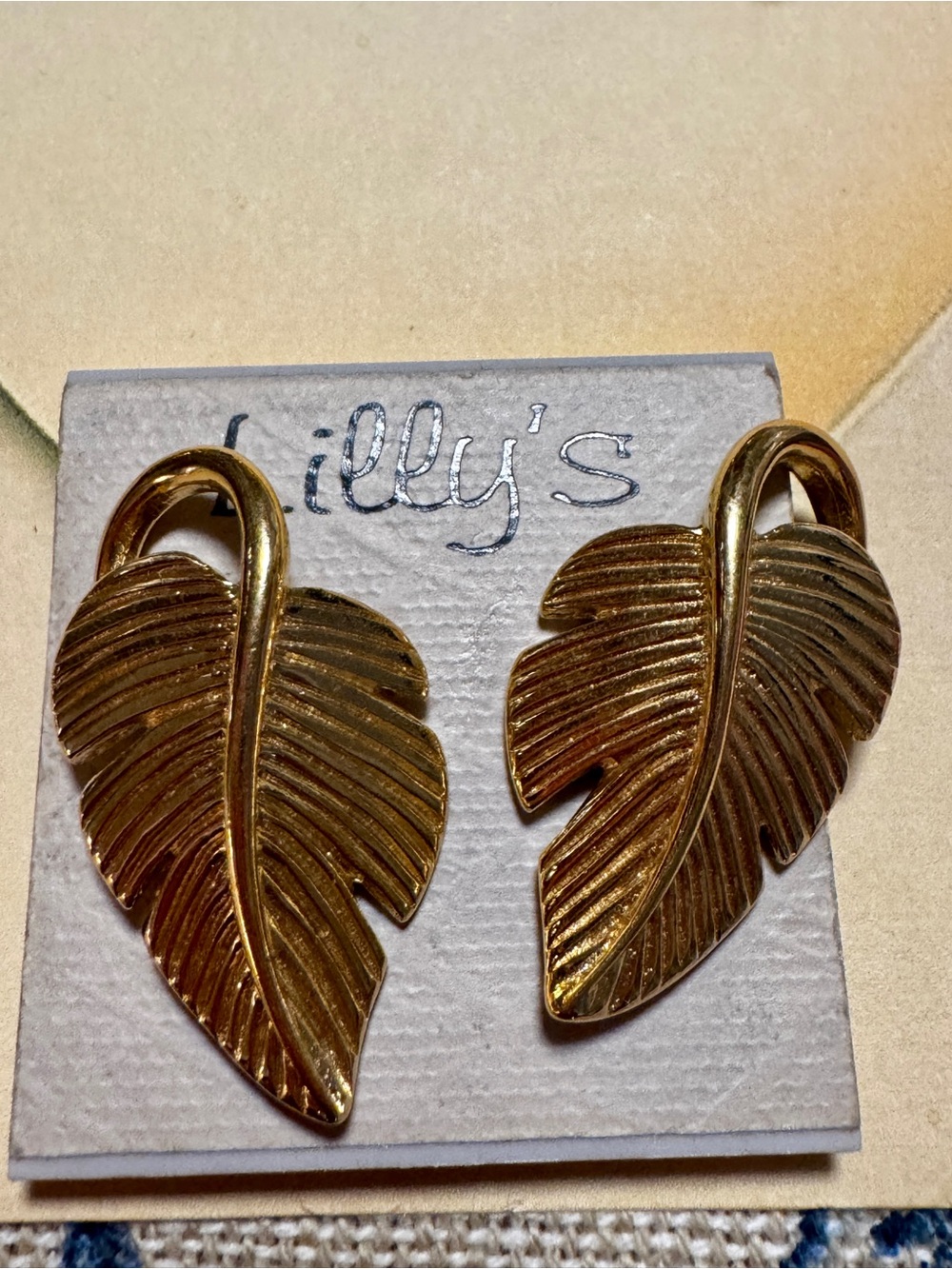 Givenchy Gold Leaf Drop Earrings